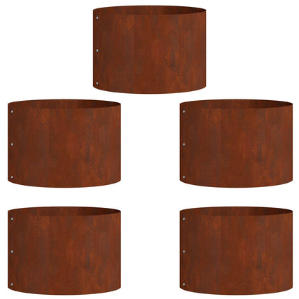 Krukring 5 pcs Brun 30 x 30 x 20 cm Väderbeständig stål