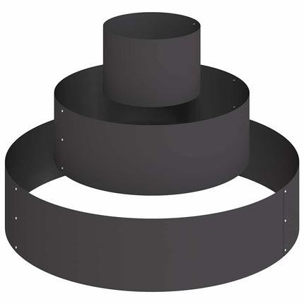 Trädgårdsplanterare Svart 90 x 90 x 20 cm Kallvalsat stål