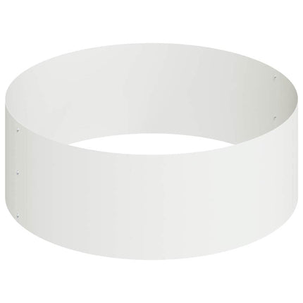 Trädgårdsplanterare Vit 90 x 90 x 20 cm Kallvalsat stål