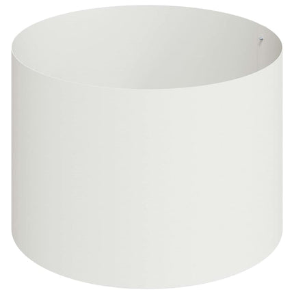 Trädgårdsplanterare Vit 90 x 90 x 20 cm Kallvalsat stål
