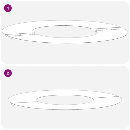 lämplig för Flat trädring Vit Ø30/60 cm Stål