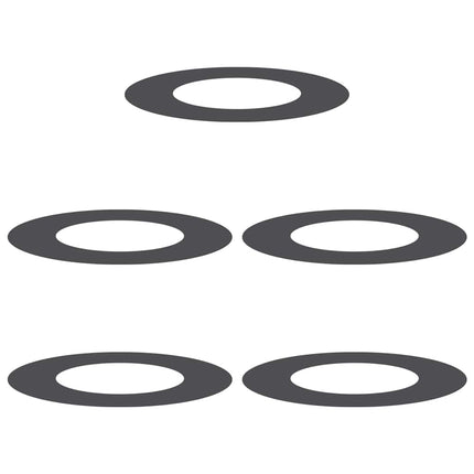 lämplig för Flat Trädringar 5 pcs Svart Ø40 / 70 cm Stål