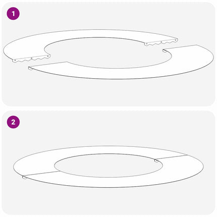 lämplig för Flat trädring Silver Ø40 / 70 cm Rostfritt stål