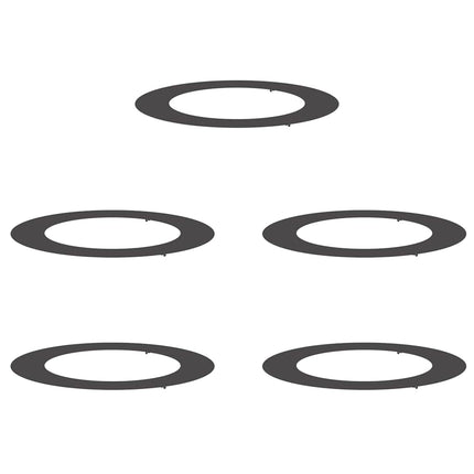 lämplig för Flat Trädringar 5 pcs Svart Ø60 / 90 cm Stål
