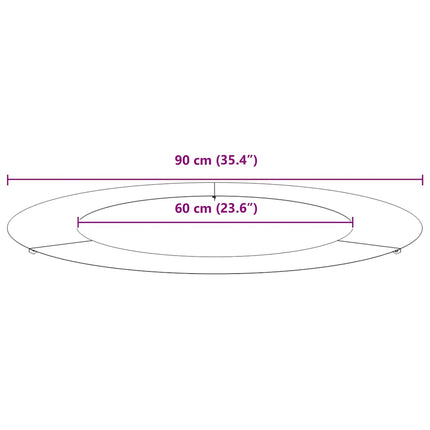 lämplig för Flat trädring Vit Ø60 / 90 cm Stål