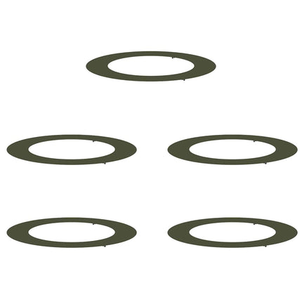 lämplig för Flat Trädringar 5 pcs Olivgrön Ø60 / 90 cm Stål
