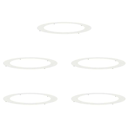 lämplig för Flat Trädringar 5 pcs Vit Ø90 / 120 cm Stål