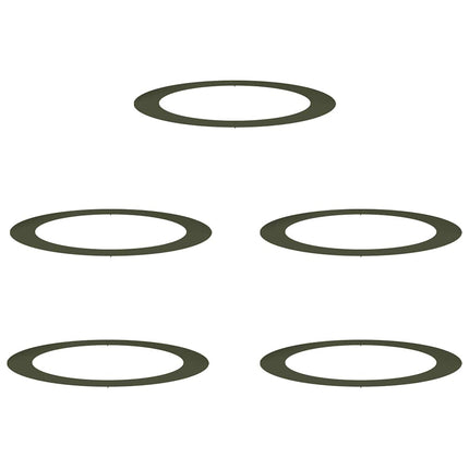 lämplig för Flat Trädringar 5 pcs Olivgrön Ø90 / 120 cm Stål