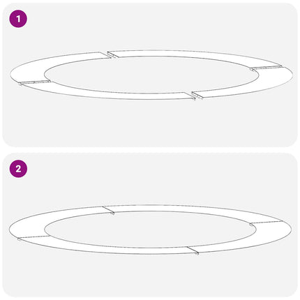 lämplig för Flat Trädringar 5 pcs Silver Ø90 / 120 cm