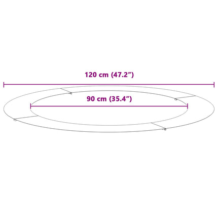 lämplig för Flat Trädringar 5 pcs Brun Ø90 / 120 cm