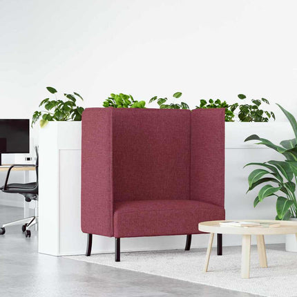 Hög Ryggsoffa 101cm Vinröd tyg
