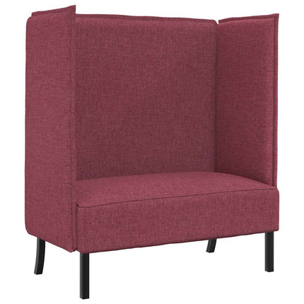 Hög Ryggsoffa 101cm Vinröd tyg