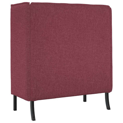 Hög Ryggsoffa 101cm Vinröd tyg