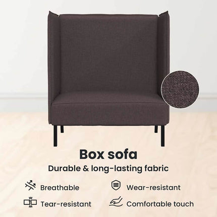 Hög Ryggsoffa 101cm Mörkbrun tyg