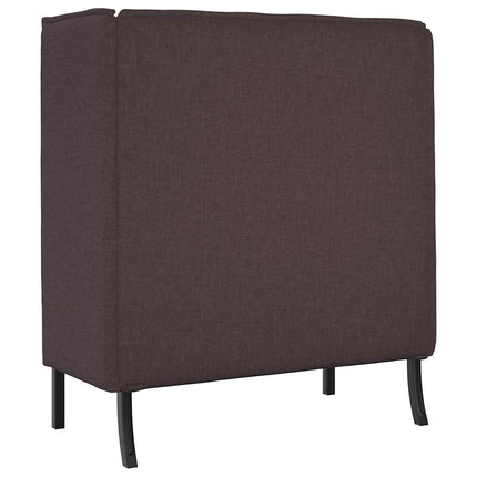 Hög Ryggsoffa 101cm Mörkbrun tyg