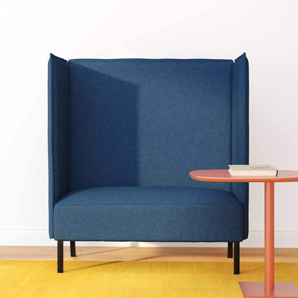 Hög Ryggsoffa 101cm Blå tyg