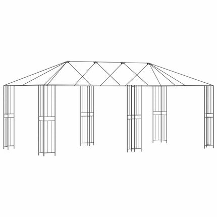 Gazebo Ram 6 x 3 m Svart Stål