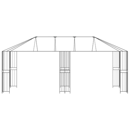 Paviljongram utan paviljongtyg 6 x 3 m Svart Stål