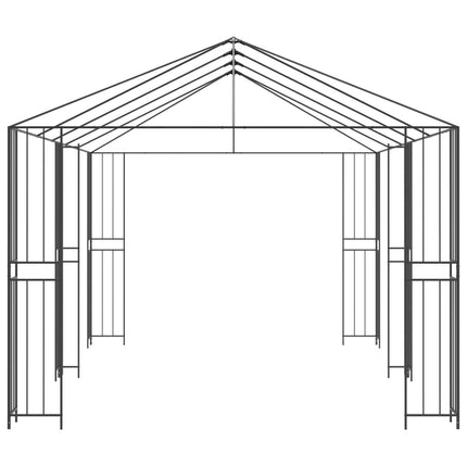 Gazebo Ram 6 x 3 m Svart Stål