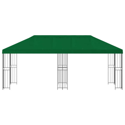 Paviljong med väggar 6 x 3 m Grön Polyester och Stål 190