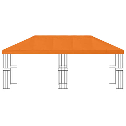 Paviljong med väggar 6 x 3 m Orange Polyester och Stål 190