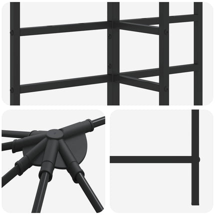 Gazebo Ram 6 x 3 m Svart Stål