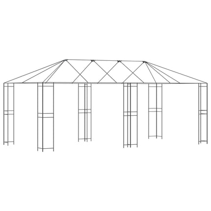 Paviljongram utan paviljongtyg 6 x 3 m Svart Stål