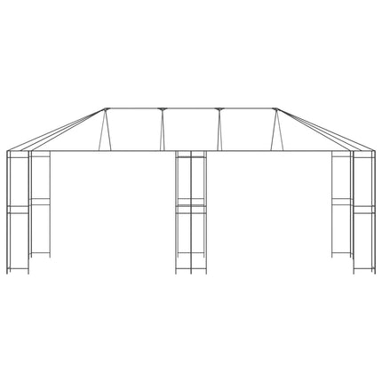 Paviljongram utan paviljongtyg 6 x 3 m Svart Stål