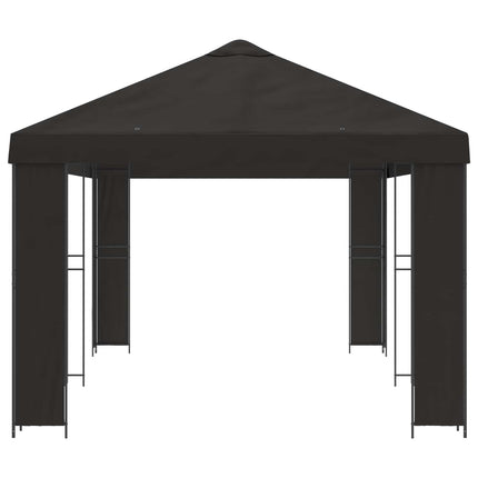Trädgårdsgazebo 6 x 3 m Antracit Polyester och Stål 190 gsm