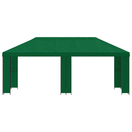 Trädgårdsgazebo 6 x 3 m Grön Polyester och Stål 190 gsm