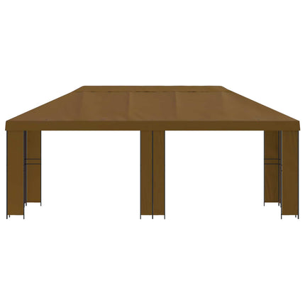 Trädgårdsgazebo 6 x 3 m Taupe Polyester och Stål 190