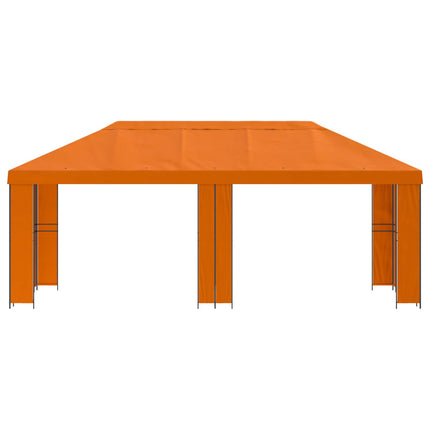 Trädgårdsgazebo 6 x 3 m Orange Polyester och Stål 190