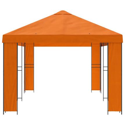 Trädgårdsgazebo 6 x 3 m Orange Polyester och Stål 190
