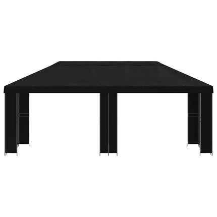 Trädgårdsgazebo 6 x 3 m Svart Polyester och Stål 190