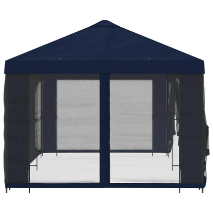 Paviljong med väggar 6 x 3 m Blå Polyester och Stål 190