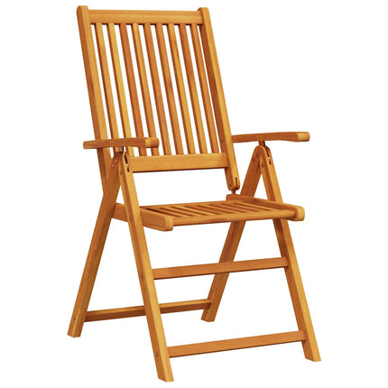 Trädgårdsmöbelset Fällbar 7 pcs Brun Massivt Akaciaträ