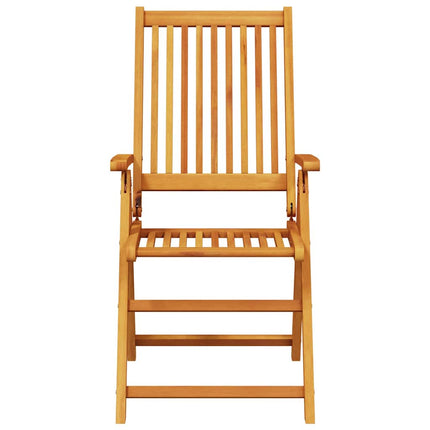 Trädgårdsmöbelset Fällbar 7 pcs Brun Massivt Akaciaträ