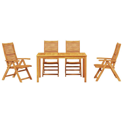 Trädgårdsmöbelset 5 pcs Brun Massivt Akaciaträ