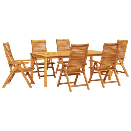 Trädgårdsmöbelset 7 pcs Brun Massivt Akaciaträ