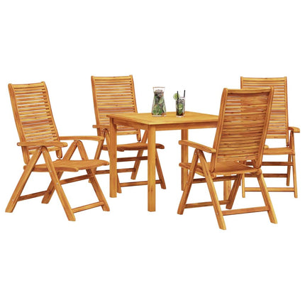 Trädgårdsmöbelset 5 pcs Brun Massivt Akaciaträ