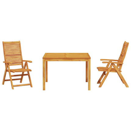 Trädgårdsmöbelset 3 pcs Brun Massivt Akaciaträ