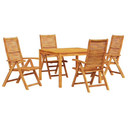 Trädgårdsmöbelset 5 pcs Brun Massivt Akaciaträ