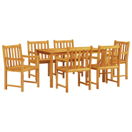 Trädgårdsmöbelset 7 pcs Brun Massivt Akaciaträ