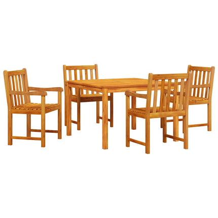 Trädgårdsmöbelset 5 pcs Brun Massivt akaciaträ