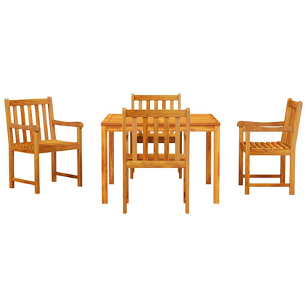 Trädgårdsmöbelset 5 pcs Brun Massivt akaciaträ