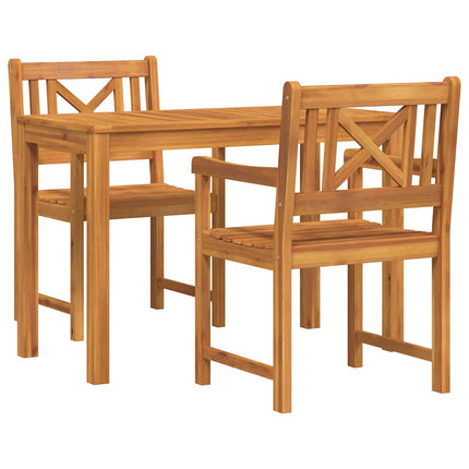 Trädgårdsmöbelset 3 pcs Brun Massivt Akaciaträ
