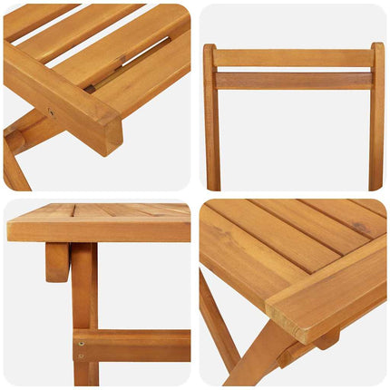 Trädgårdsmöbelset 9 pcs Brun Massivt Akaciaträ