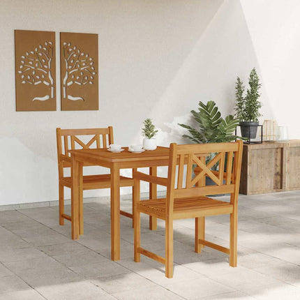 Trädgårdsmöbelset 3 pcs Brun Massivt akaciaträ