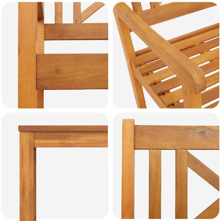 Trädgårdsmöbelset 3 pcs Brun Massivt akaciaträ