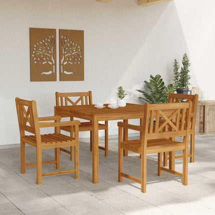Trädgårdsmöbelset 5 pcs Brun Massivt akaciaträ